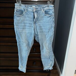 Old Navy Blue Ankle Cropped Jeans